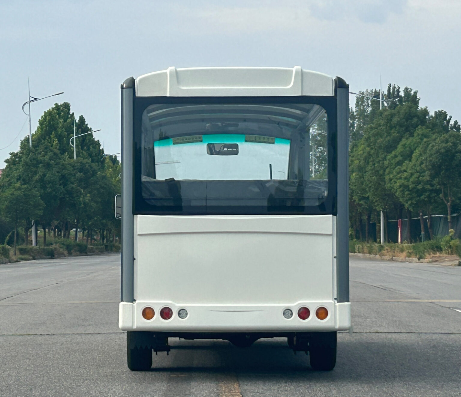 14-seater 5-row forward + rear tail screen | BAK EV
